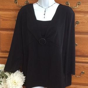 JM Collection Black Top NWT
